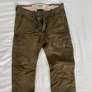 Abercrombie & Fitch Cargo Pants | Dark Olive Green | 32